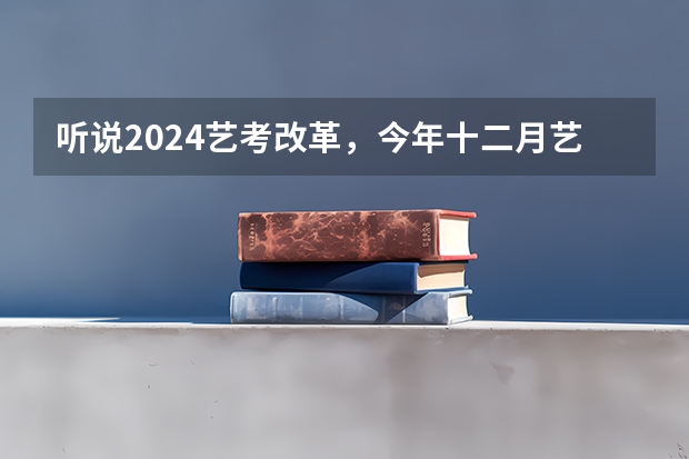 听说2024艺考改革，今年十二月艺考的学生受影响吗？