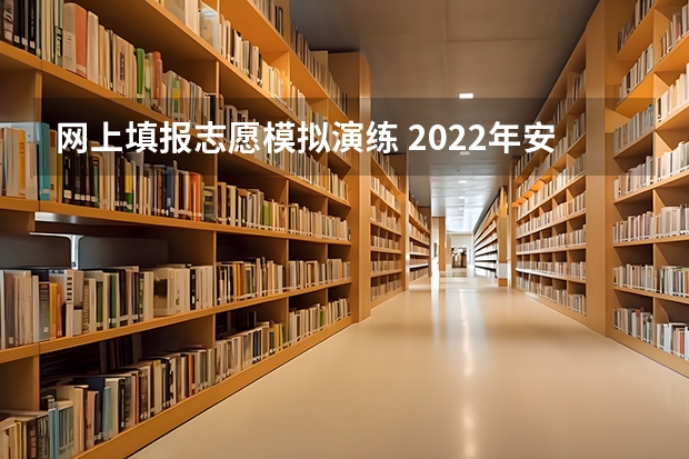 网上填报志愿模拟演练 2022年安徽，填报入口