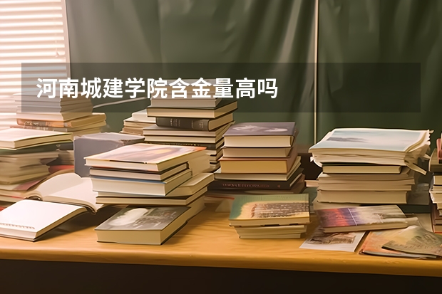 河南城建学院含金量高吗