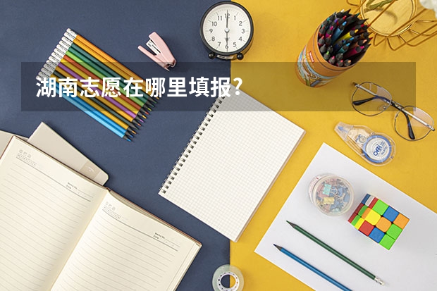 湖南志愿在哪里填报?
