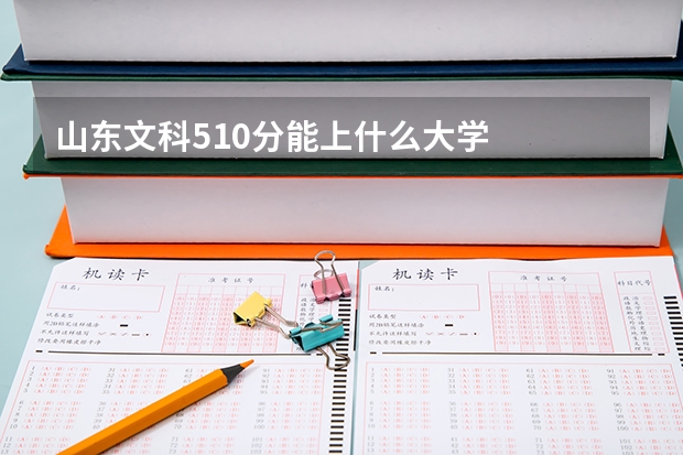 山东文科510分能上什么大学
