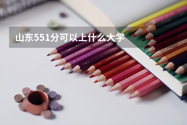 山东551分可以上什么大学