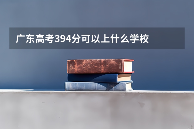 广东高考394分可以上什么学校