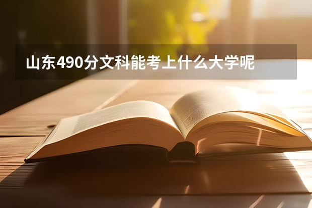 山东490分文科能考上什么大学呢