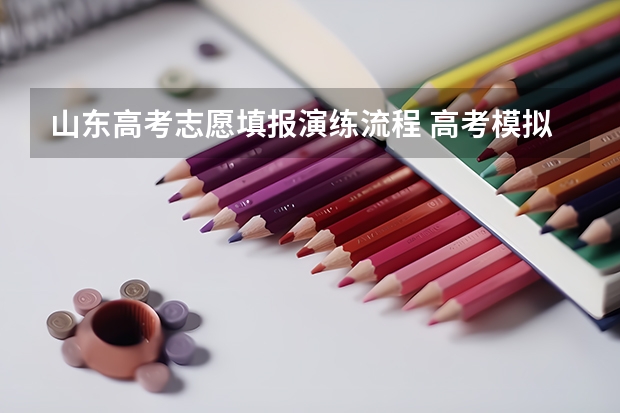 山东高考志愿填报演练流程 高考，填报流程