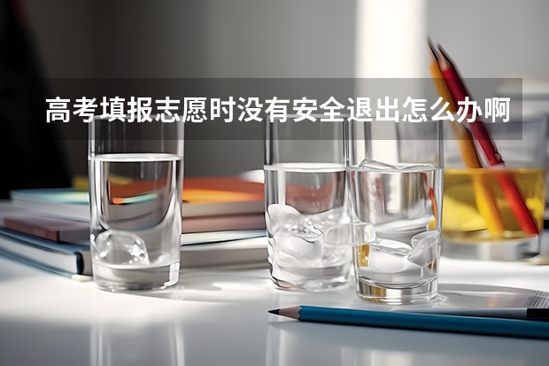 高考填报志愿时没有安全退出怎么办啊？