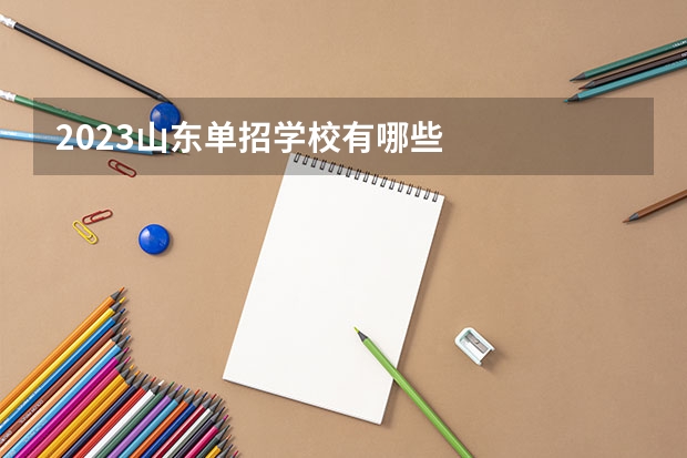 2023山东单招学校有哪些