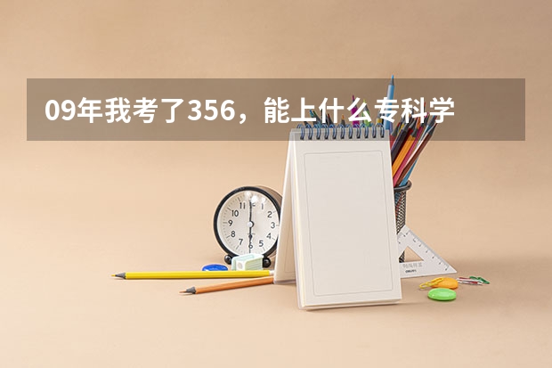 09年我考了356，能上什么专科学校呀？谢谢了。《我是文科生》