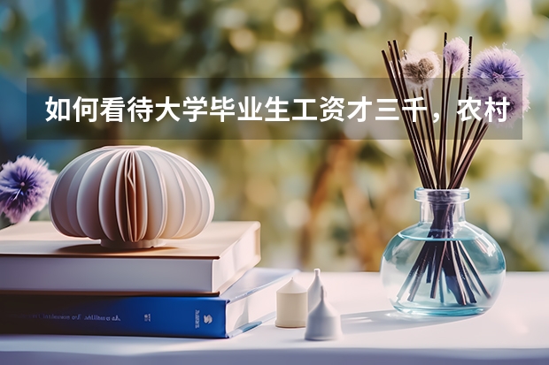 如何看待大学毕业生工资才三千，农村父亲认为不如早点打工？