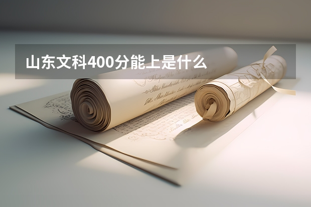 山东文科400分能上是什么