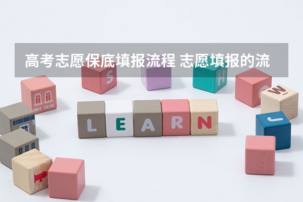 高考志愿保底填报流程 志愿填报的流程是怎样的？
