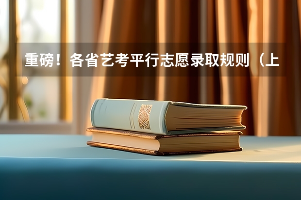 重磅！各省艺考平行志愿录取规则（上）（美术类本科有几个批次啊？）