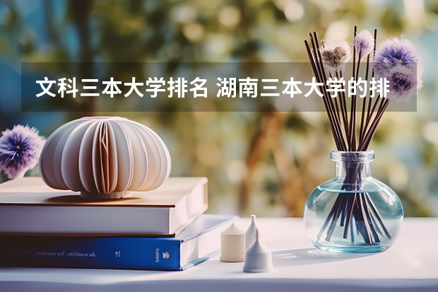 文科三本大学排名 湖南三本大学的排名是？