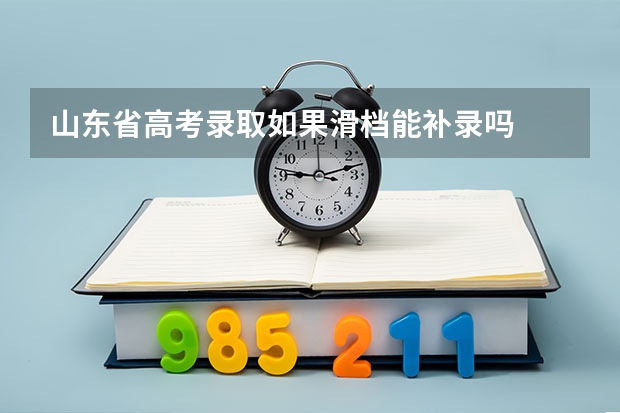 山东省高考录取如果滑档能补录吗