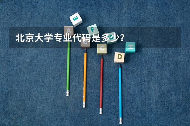 北京大学专业代码是多少？