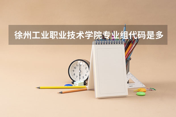 徐州工业职业技术学院专业组代码是多少