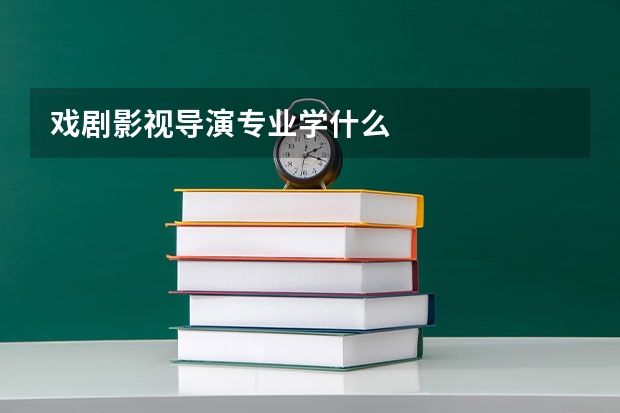 戏剧影视导演专业学什么