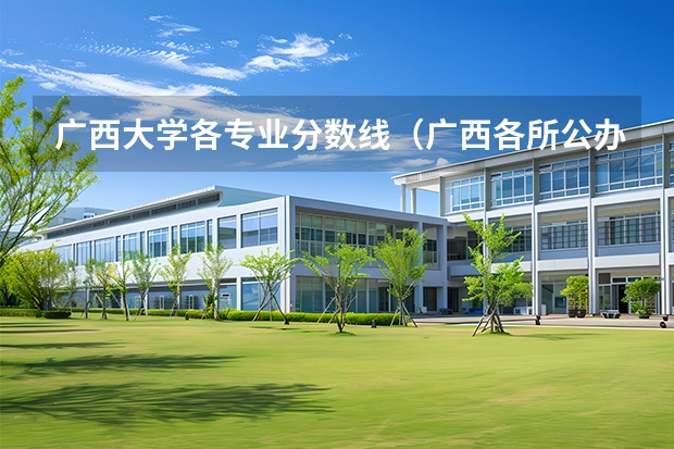 广西大学各专业分数线（广西各所公办大学录取分数线）