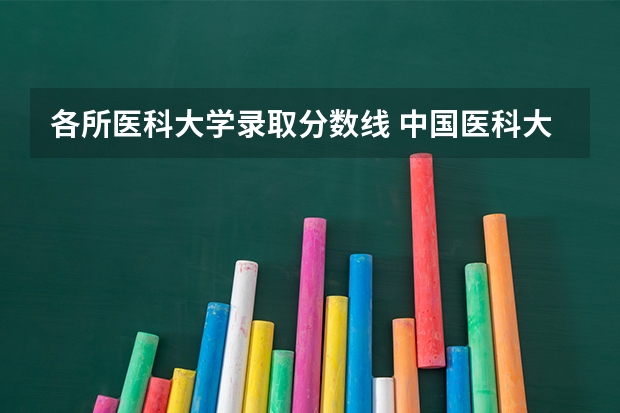 各所医科大学录取分数线 中国医科大学录取分数线