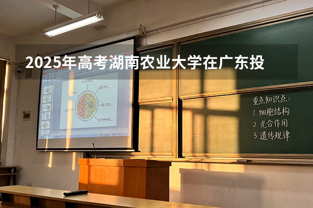 2025年高考湖南农业大学在广东投档分数线（2026参考）