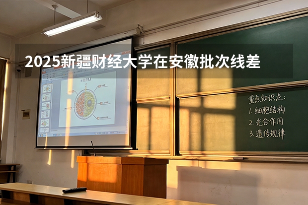 2025新疆财经大学在安徽批次线差