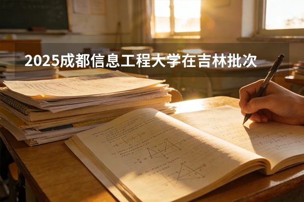 2025成都信息工程大学在吉林批次线差