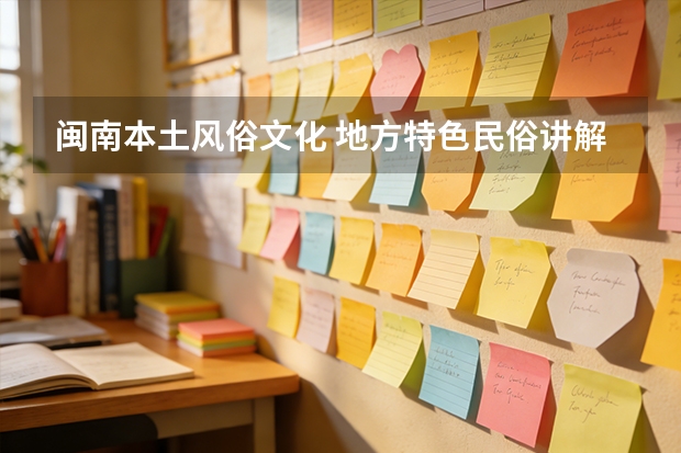 闽南本土风俗文化 地方特色民俗讲解
