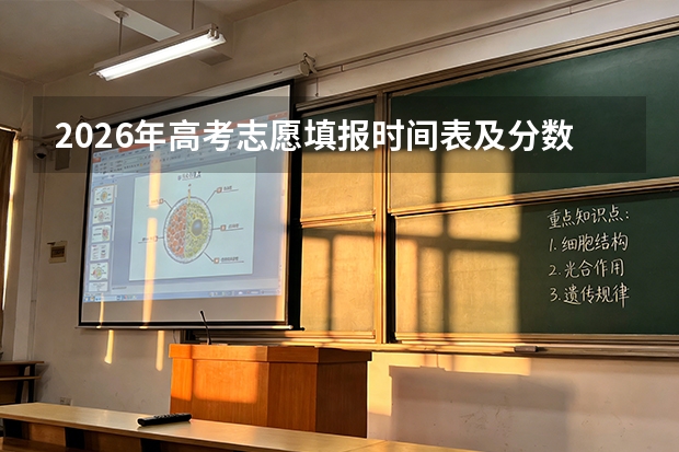 2026年高考志愿填报时间表及分数线公布时间预测