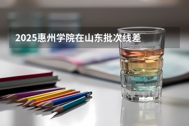 2025惠州学院在山东批次线差
