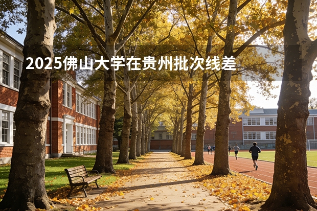 2025佛山大学在贵州批次线差