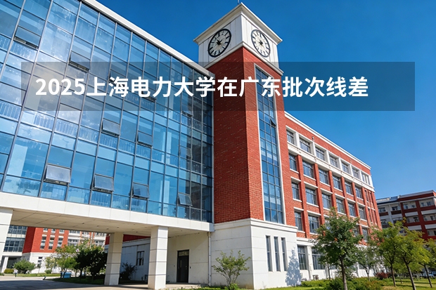 2025上海电力大学在广东批次线差