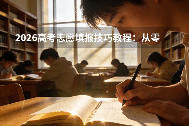 2026高考志愿填报技巧教程：从零开始，考生家长完整实操指南