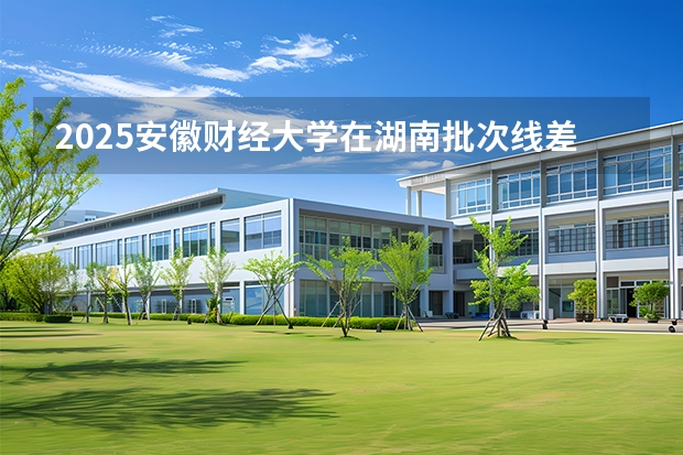 2025安徽财经大学在湖南批次线差
