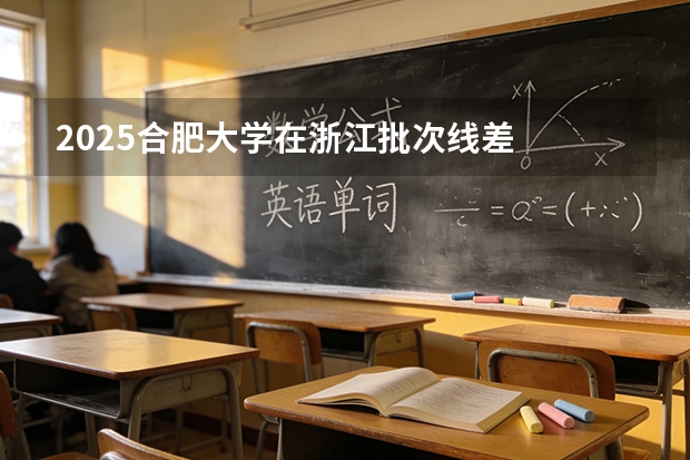 2025合肥大学在浙江批次线差