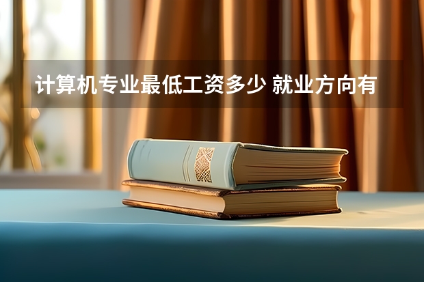 计算机专业最低工资多少 就业方向有哪些